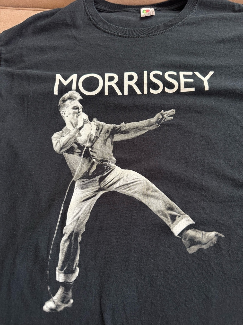OFFICIAL Morrissey black tee large 80s